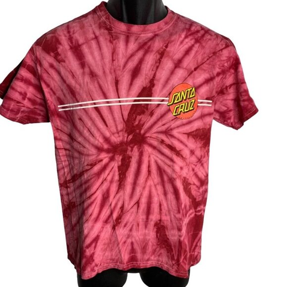 Vintage Mens Santa Cruz Skate Tie Dye Shirt Crewneck Short Sleeve Sz M - Picture 2 of 4